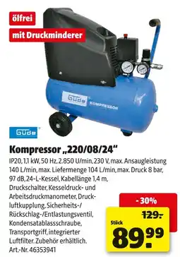 Hagebau Güde kompressor „220/08/24“ Angebot