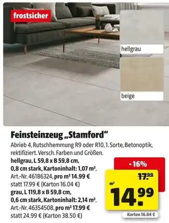 Hagebau Frostsicher feinsteinzeug „stamford“ Angebot