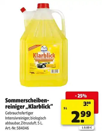 Hagebau Klarblick sommerscheibenreiniger Angebot