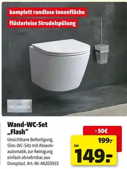 Hagebau Wellwater wand-wc-set „flash“ Angebot
