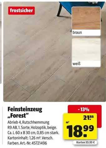 Hagebau Feinsteinzeug „forest“ Angebot
