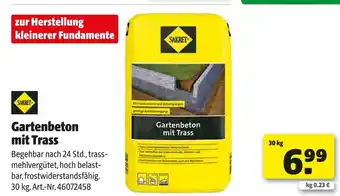 Hagebau Sakret gartenbeton mit trass Angebot