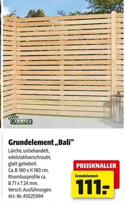 Hagebau Mr. gardener grundelement „bali“ Angebot