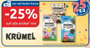 Budni Krümel kids popcorn kakao oder keks freunde kirsche oder keks freunde kakao Angebot