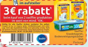 Budni Swiffer 3€ rabatt Angebot