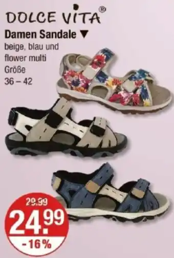 V Markt DOLCE VITA Damen Sandale Angebot