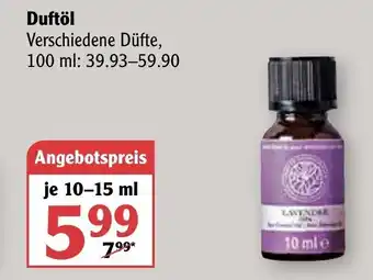 Globus Duftöl 10-15ml Angebot