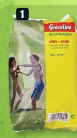 B1 Discount Baumarkt Greenline Rasensamen Spiel + Sport Angebot