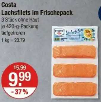 V Markt Costa Lachsfilets im Frischepack Angebot