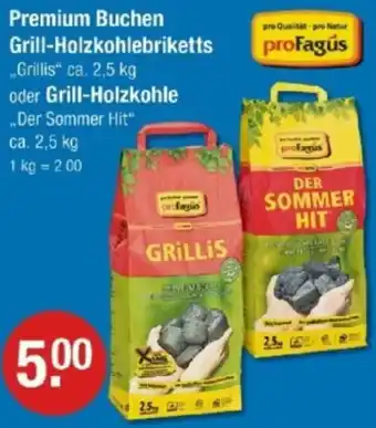 V Markt Profagus Premium Buchen Grill-Holzkohlebriketts oder Grill Holzkohle Angebot