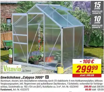 toom Baumarkt Vitavia Gewächshaus „Calypso 3000" Angebot