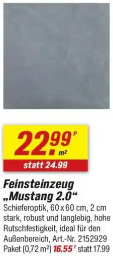 toom Baumarkt Feinsteinzeug ,,Mustang 2.0" Angebot