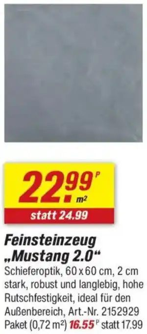 toom Baumarkt Feinsteinzeug ,,Mustang 2.0" Angebot