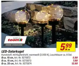 toom Baumarkt LED-Solarkugel Angebot