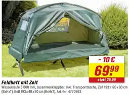 toom Baumarkt Feldbett mit Zelt Angebot