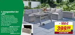 toom Baumarkt Loungemöbel-Set „Elli“ Angebot
