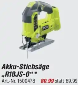 toom Baumarkt RYOBI Akku-Stichsäge ,,R18JS-0" Angebot