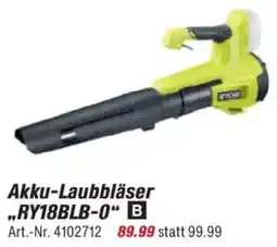 toom Baumarkt RYOBI Akku-Laubbläser ,,RY18BLB-0" Angebot