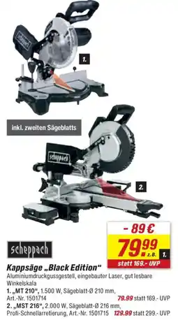 toom Baumarkt Scheppach Kappsäge ,,Black Edition" Angebot