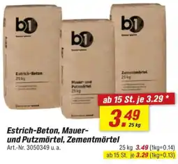 toom Baumarkt b1 Estrich-Beton, Mauer- und Putzmörtel, Zementmörtel Angebot