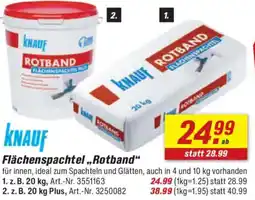 toom Baumarkt KNAUF Flächenspachtel ,,Rotband" Angebot