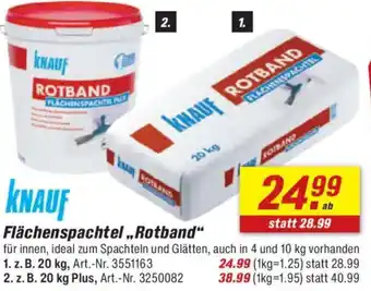 toom Baumarkt KNAUF Flächenspachtel ,,Rotband" Angebot