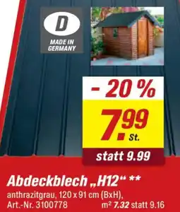 toom Baumarkt Abdeckblech ,,H12" Angebot