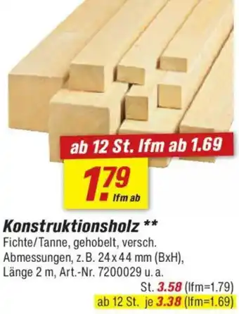 toom Baumarkt Konstruktionsholz Angebot