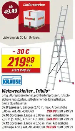 toom Baumarkt KRAUSE Vielzweckleiter ,,Tribilo" Angebot
