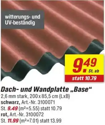 toom Baumarkt Dach- und Wandplatte „Base" Angebot
