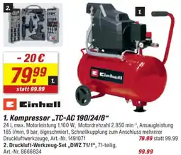 toom Baumarkt Einhell Kompressor ,,TC-AC 190/24/8" Angebot
