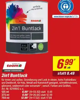 toom Baumarkt 2in1 Buntlack Angebot