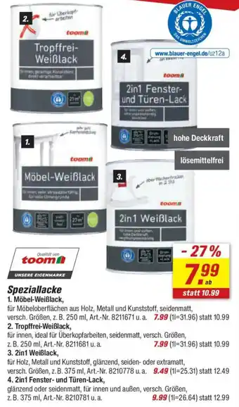 toom Baumarkt Speziallacke Angebot