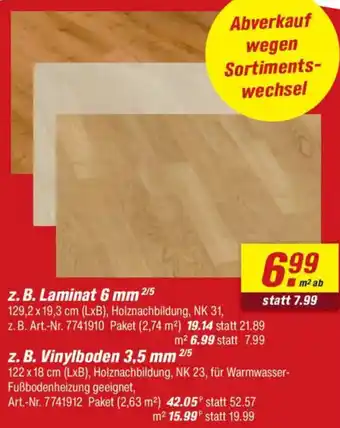 toom Baumarkt Laminat 6 mm Angebot
