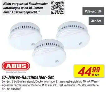 toom Baumarkt ABUS 10-Jahres Rauchmelder-Set Angebot