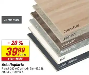toom Baumarkt Arbeitsplatte Angebot