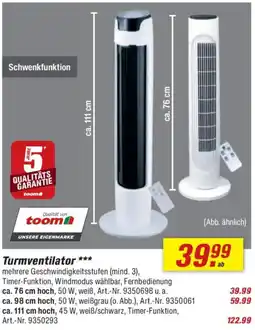 toom Baumarkt Turmventilator Angebot