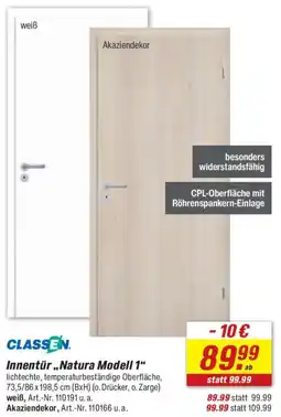 toom Baumarkt CLASSEN Innentür ,,Natura Modell 1" Angebot