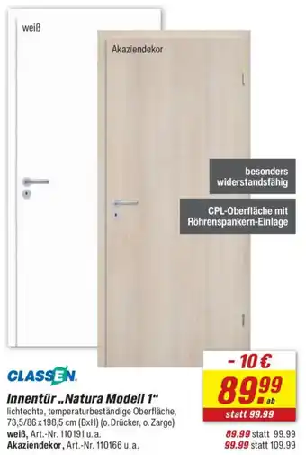 toom Baumarkt CLASSEN Innentür ,,Natura Modell 1" Angebot