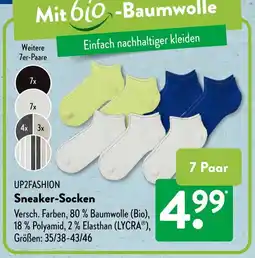 Aldi Süd UP2FASHION Sneaker-Socken Angebot