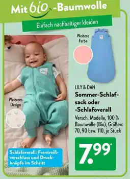 Aldi Süd LILY & DAN Sommer-Schlafsack oder Schlafoverall Angebot