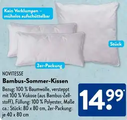 Aldi Süd NOVITESSE Bambus Sommer Kissen Angebot