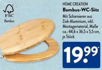Aldi Süd HOME CREATION Bambus WC-Sitz Angebot