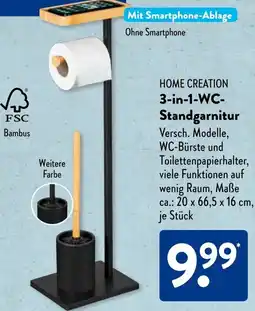 Aldi Süd HOME CREATION 3-in-1 WC Standgarnitur Angebot