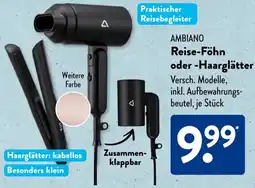 Aldi Süd AMBIANO Reise-Föhn oder Haarglätter Angebot