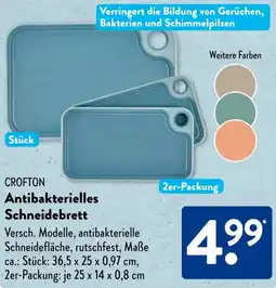 Aldi Süd CROFTON Antibakterielles Schneidebrett Angebot