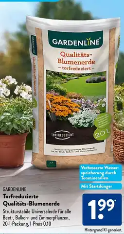 Aldi Süd GARDENLINE Torfreduzierte Qualitäts-Blumenerde Angebot