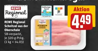 REWE REWE Regional Schnitzel aus der Oberschale Angebot