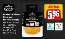 REWE Butcher's Barbecue Hähnchen- Minutenschnitzel Angebot