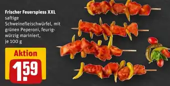 REWE Frischer Feuerspiess XXL saftige Angebot